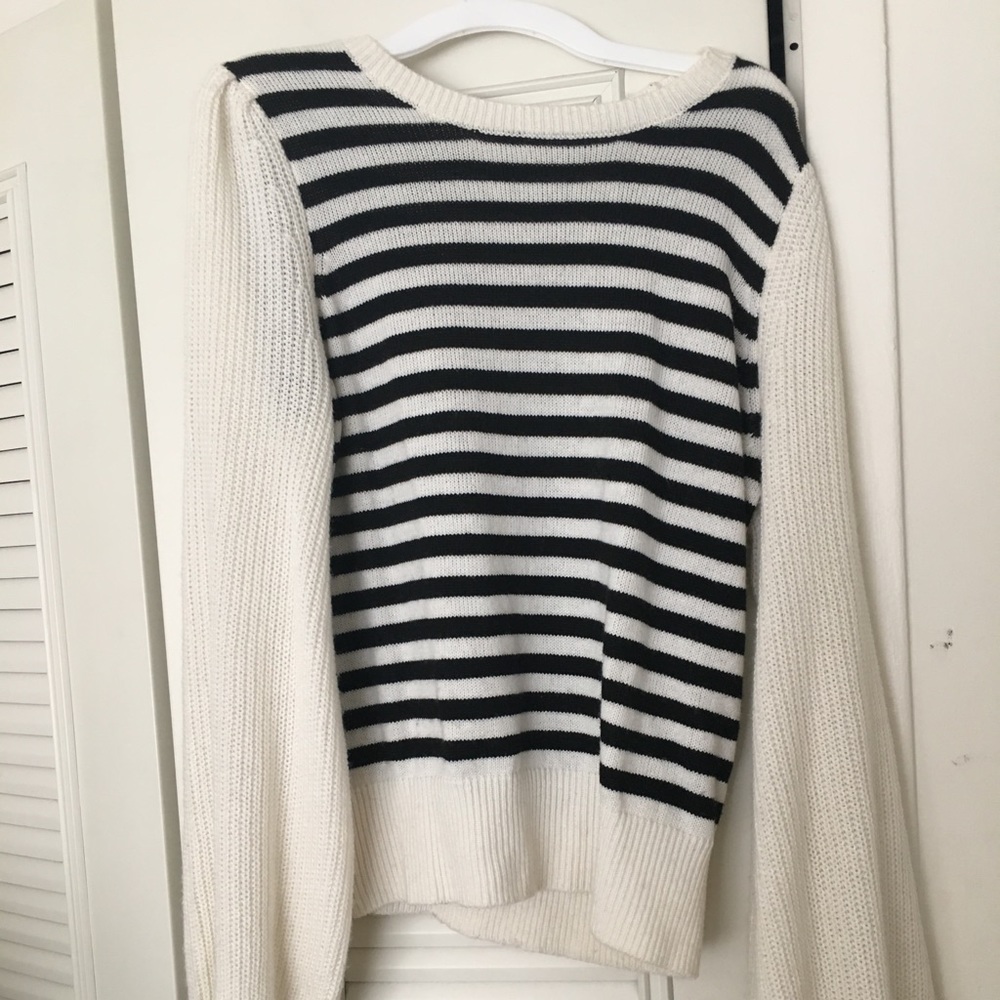 Black and white sweater